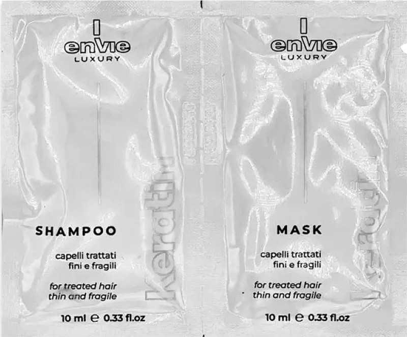 Шампунь+маска для волосся KERATIN Envie, 10мл
