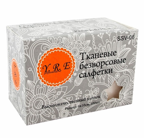 Серветка 6х10 см безворсова Yre, 100 шт