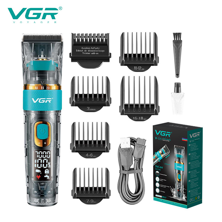 Машинка для стрижки акумуляторна (6 насадок) V-695 VGR на beauty-prof.com Фото 2 Машинка для стрижки акумуляторна (6 насадок) V-695 VGR Фото 2