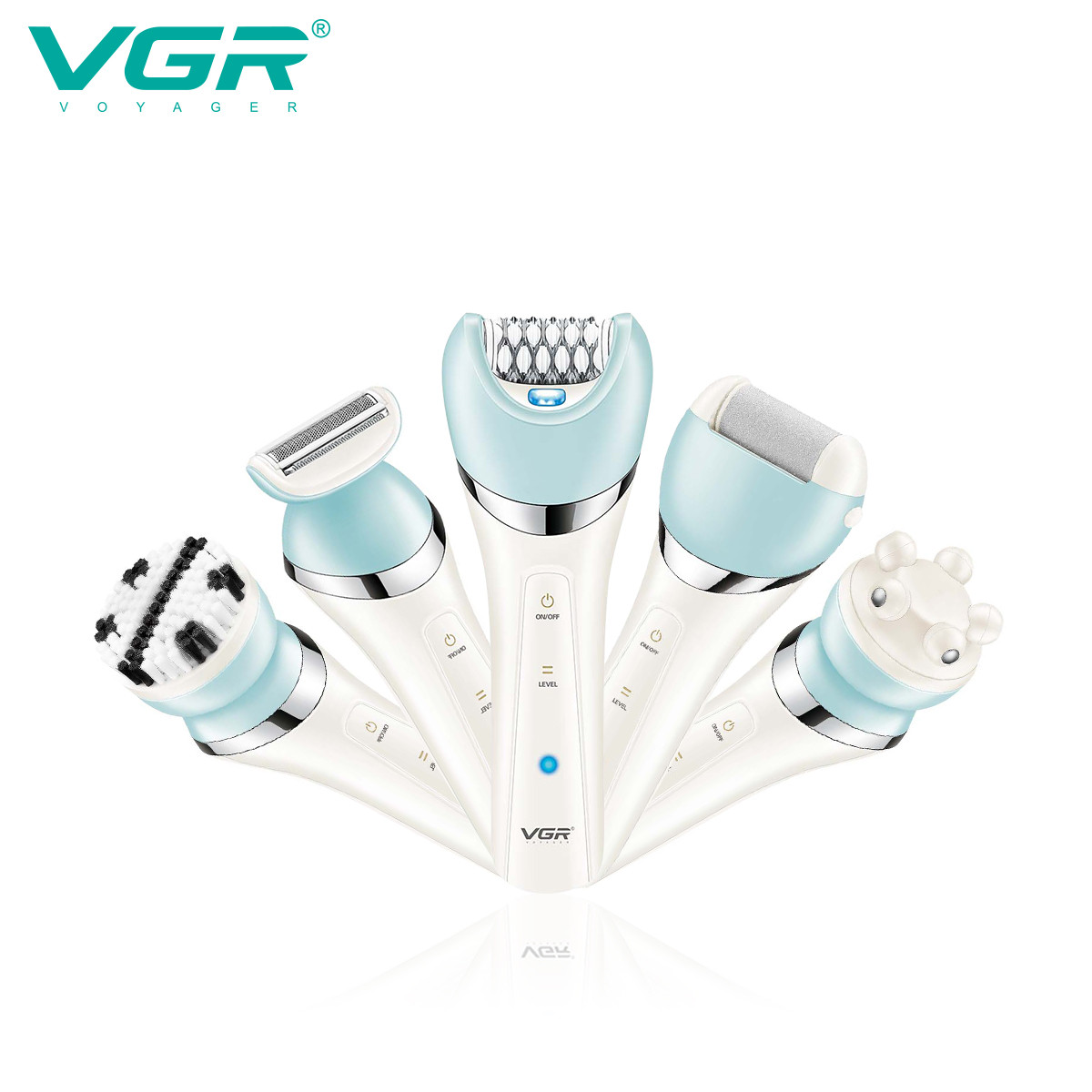 Эпилятор 5 в 1 (8 насадок) IPX7 V-703 VGR  Фото 3 