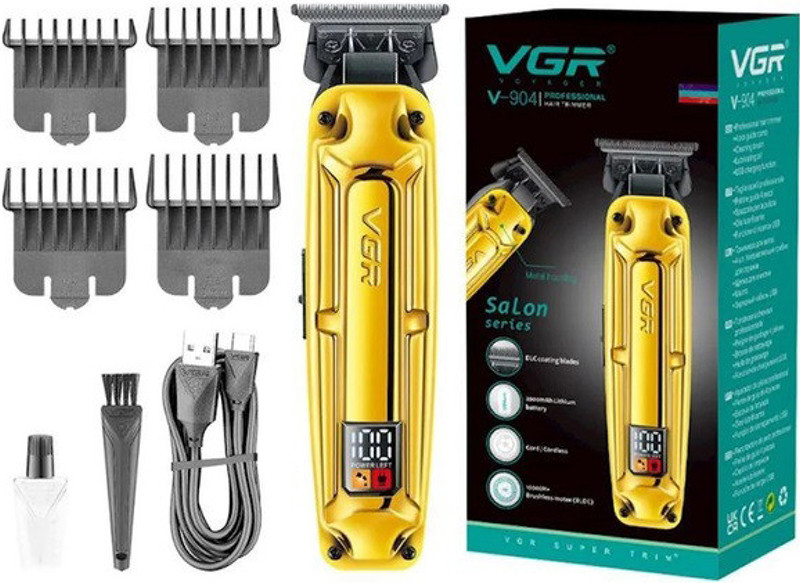 Машинка для стрижки акумуляторна (4 насадки) GOLD V-904 VGR на beauty-prof.com Фото 2 Машинка для стрижки акумуляторна (4 насадки) GOLD V-904 VGR Фото 2