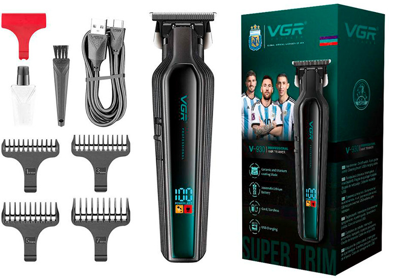 Тример для стрижки (4 насадки) GREEN V-930 VGR  Фото 2 