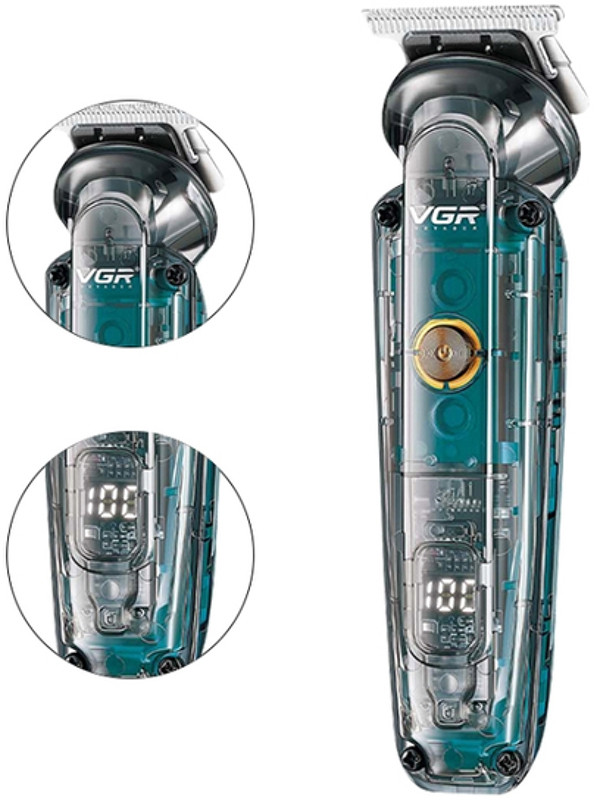 Тример для стрижки 2 в 1 (4 насадки) IPX6 V-949 VGR на beauty-prof.com Фото 2 Тример для стрижки 2 в 1 (4 насадки) IPX6 V-949 VGR Фото 2