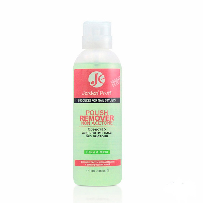 Засіб для зняття лаку Лайм і М'ята 500 мл (Gel Remover) JERDEN