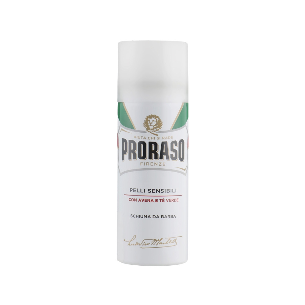 Пена для бритья Shaving Foam Sensitive Green Tea Proraso, 50 мл 