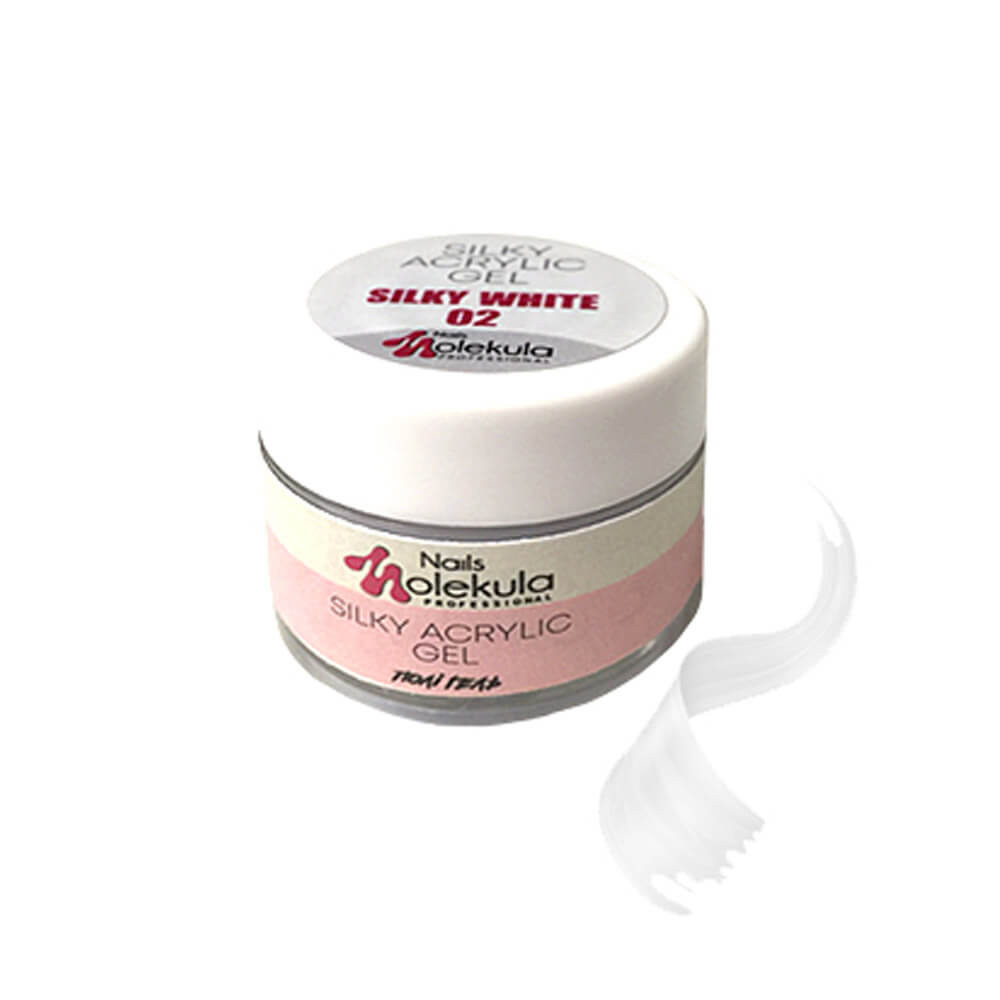 Акріл-гель №02 Silky White Molekula 15 мл