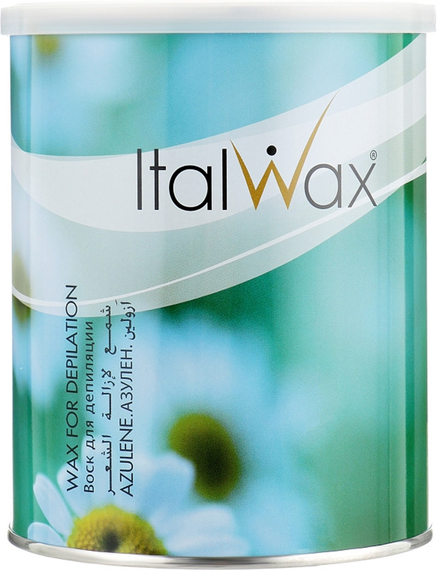 Віск для депіляції в банці теплий Азулен ItalWax, 800 мл