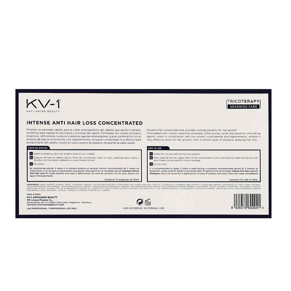 Ампулы против выпадения волос Tricoterapy Intense Anti Hair Loss Concentrated KV-2 (4.3 1), 10 мл на beauty-prof.com Фото 3 Ампулы против выпадения волос Tricoterapy Intense Anti Hair Loss Concentrated KV-2 (4.3 1), 10 мл Фото 3