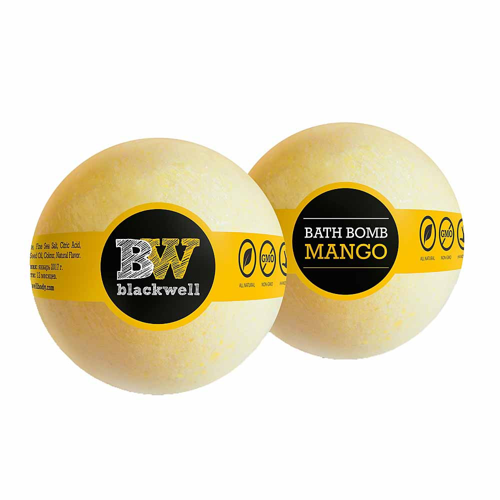 Бомбочка для ванны Bath Bomb Mango Blackwell, манго, 160 гр  Фото 2 