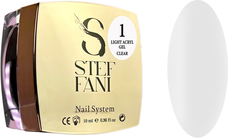 Жидкий гель для ногтей Light Acryl Gel 01 Steffani, 10 мл