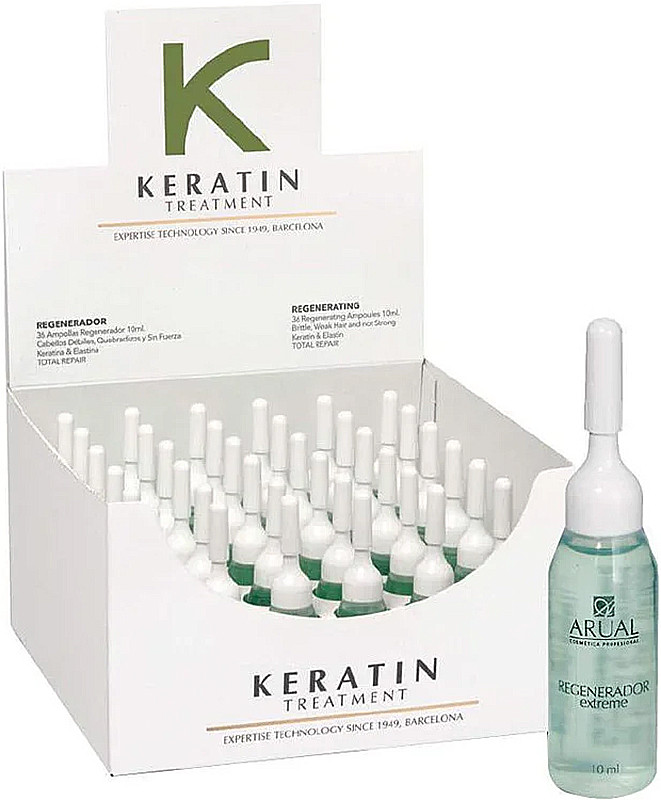 Ампулы восстанавливающие для ослабленных и поврежденных волос Keratin Regenerating Arual, 36х10 мл 