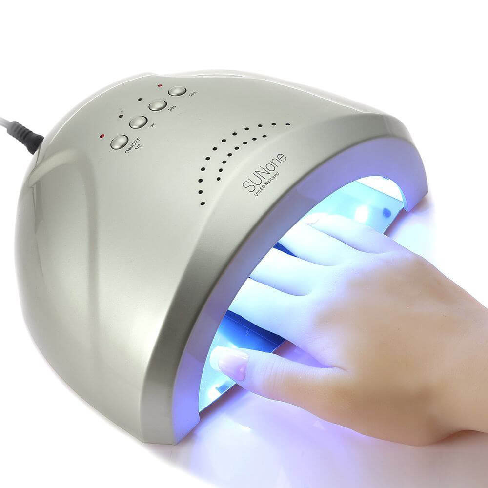 LED/UV Лампа  SUN-1 (без дисплея) срібна 48 Вт  Фото 3 