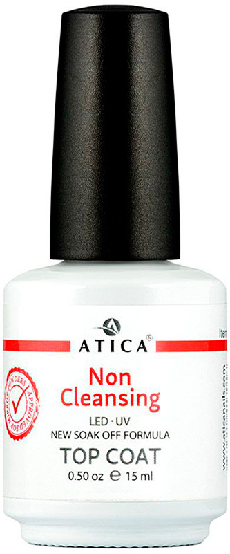 Фінішне покриття без липкого шару Top Gel Soak off Atica, 15мл