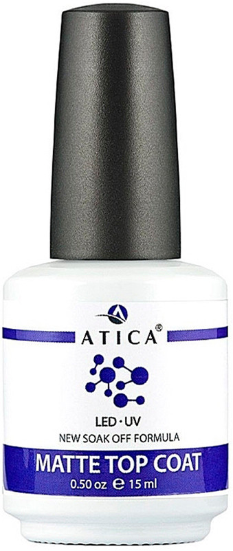 Финишное покрытие матовое Matte Top Coat Atica, 15 мл