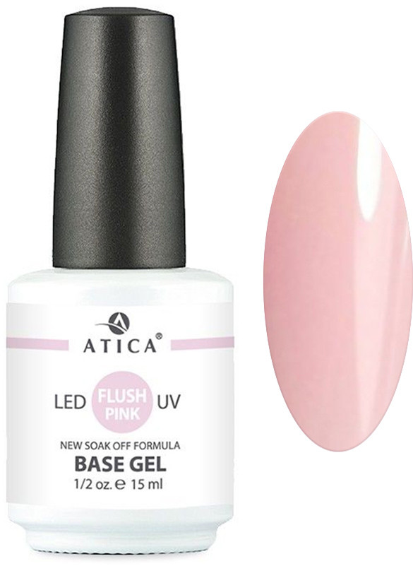 База камуфлирующая Base Gel Flush pink Soak-Off Atica, 15 мл