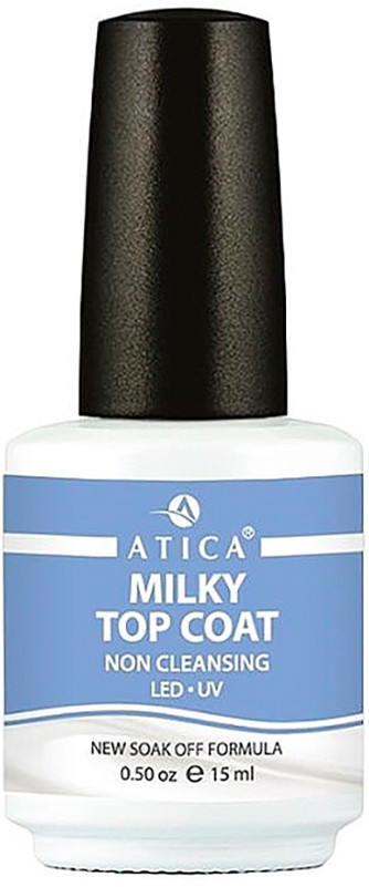 Фінішне покриття Milky Top Coat Atica, 15 мл