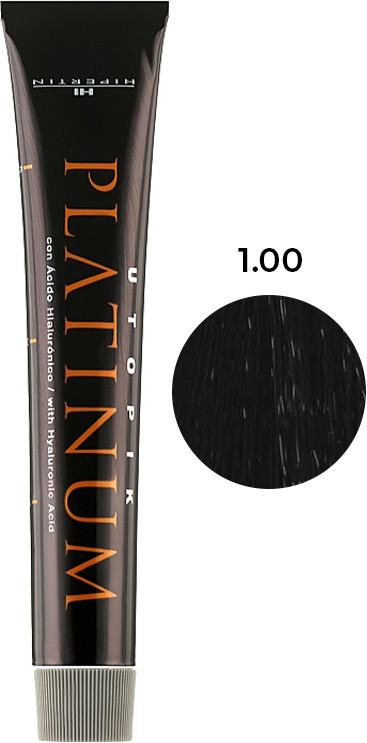 Крем-краска для волос № 1.00 черный Platinum Hipertin, 60 мл