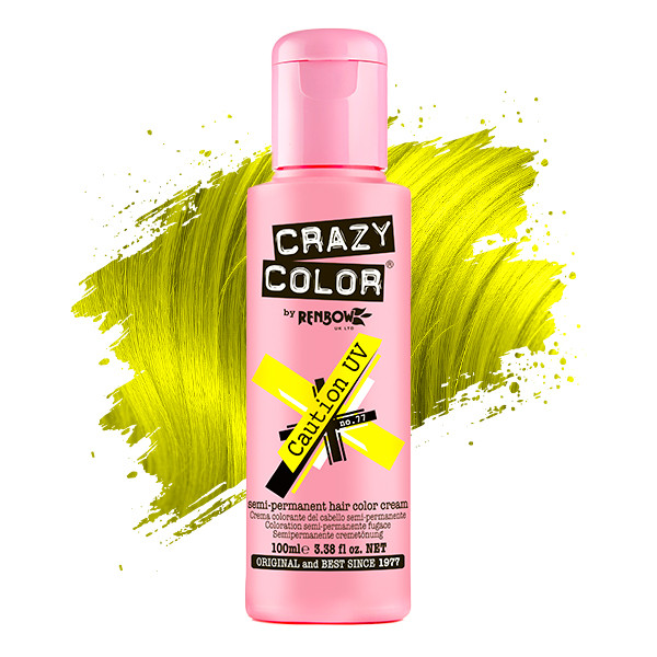 Тинт-краска для волос №77 неоновый желтый Crazy Color, 100 мл