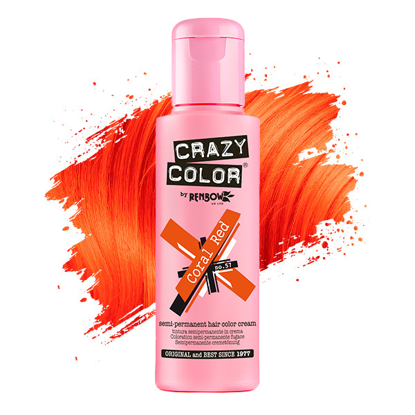 Тинт-краска для волос №57 коралловый красный Crazy Color, 100 мл
