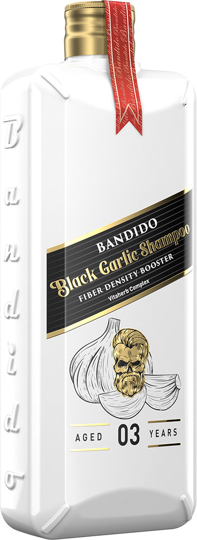 Шампунь для волос с черным чесноком Black Garlic Shampoo Bandido, 350 мл  Фото 2 