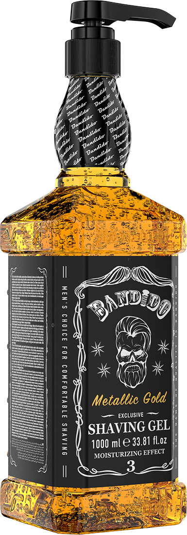 Гель для гоління Metallic Pearly Gold Bandido, 1000 мл