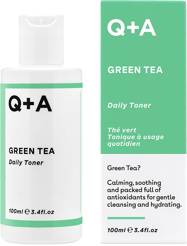 Успокаивающий тонер для лица с зеленым чаем Q+A, 100 мл на beauty-prof.com Фото 2 Успокаивающий тонер для лица с зеленым чаем Q+A, 100 мл Фото 2