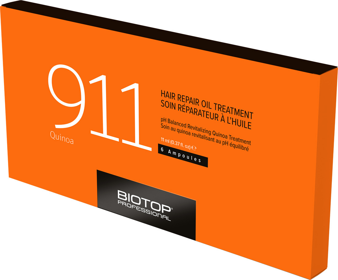 BIOTOP 911 Масло для волосся з протеїнами кіноа в ампулах 6x11 мл 