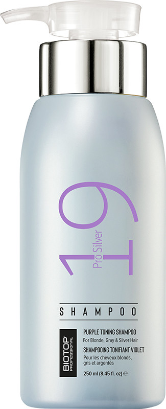 BIOTOP 19 Шампунь антижелтый для волос Pro Silver 250 мл 