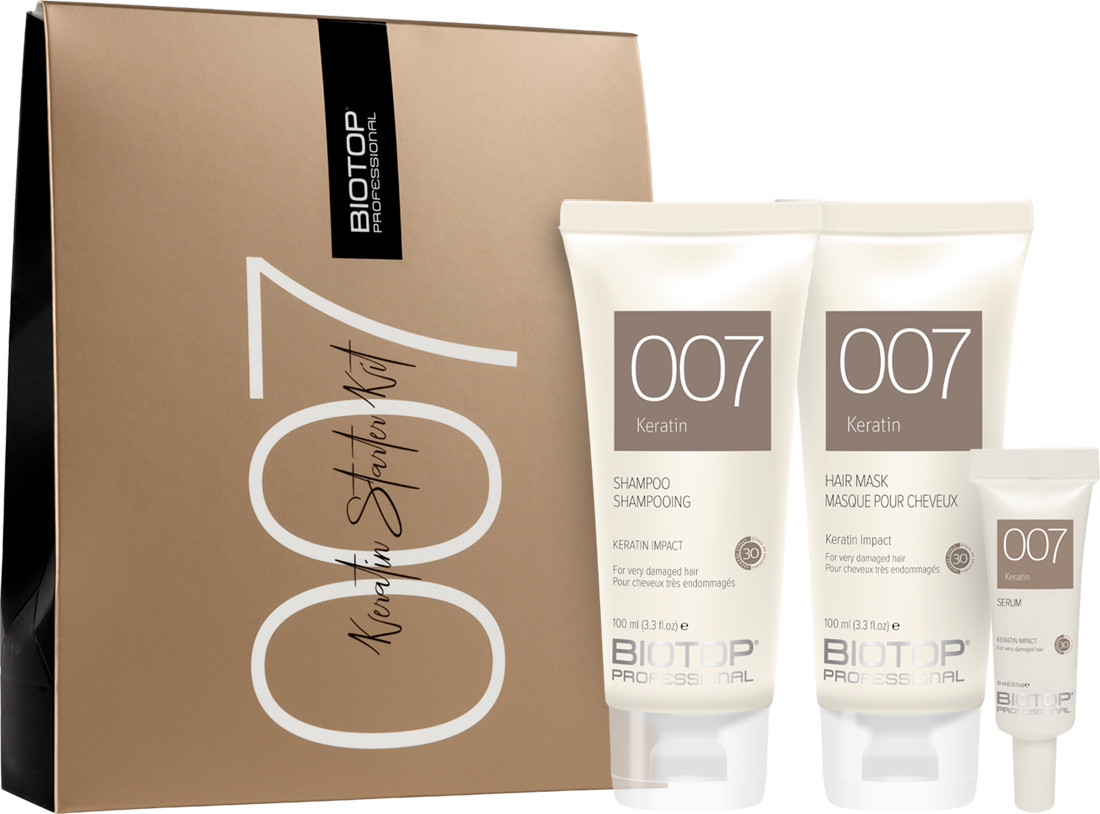 BIOTOP 007 Набір стартовий для волосся Keratin (100 мл/100 мл/10 мл) на beauty-prof.com BIOTOP 007 Набір стартовий для волосся Keratin (100 мл/100 мл/10 мл)