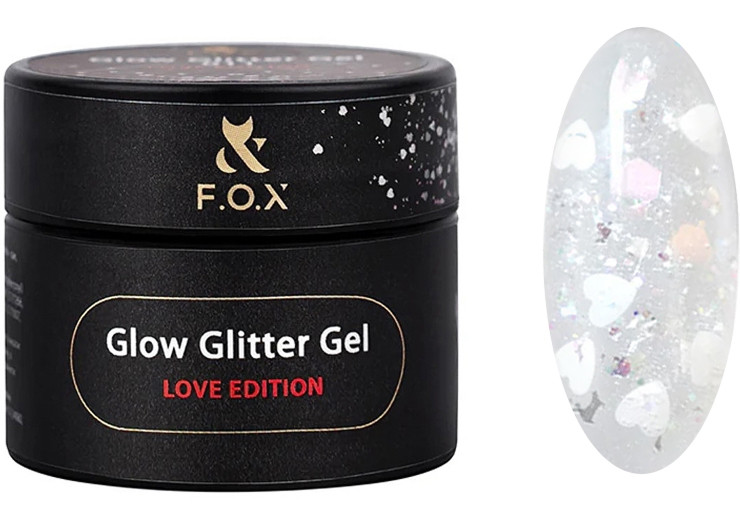 Глітер для дизайну Glow Glitter Gel Love Edition №011 F.O.X, 5 мл