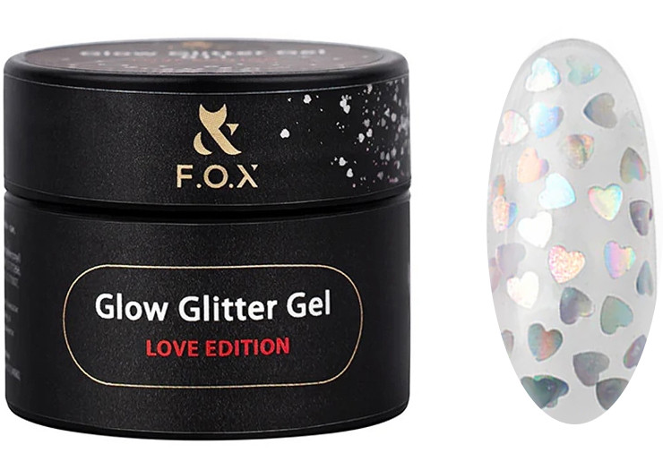 Глітер для дизайну Glow Glitter Gel Love Edition №014 F.O.X, 5 мл