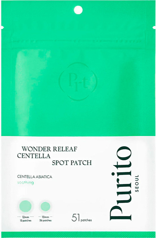 Патчи от воспалений успокаивающие Purito Seoul Wonder Releaf Centella Spot Patch, 51 шт