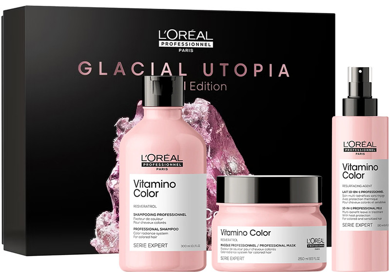 Набір шампунь + маска + спрей Serie Expert Vitamino Color L’Oreal Professionnel Paris, 300х250х190 мл 