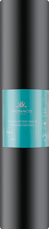 Простирадло чорне 0,6х100м Monaco 