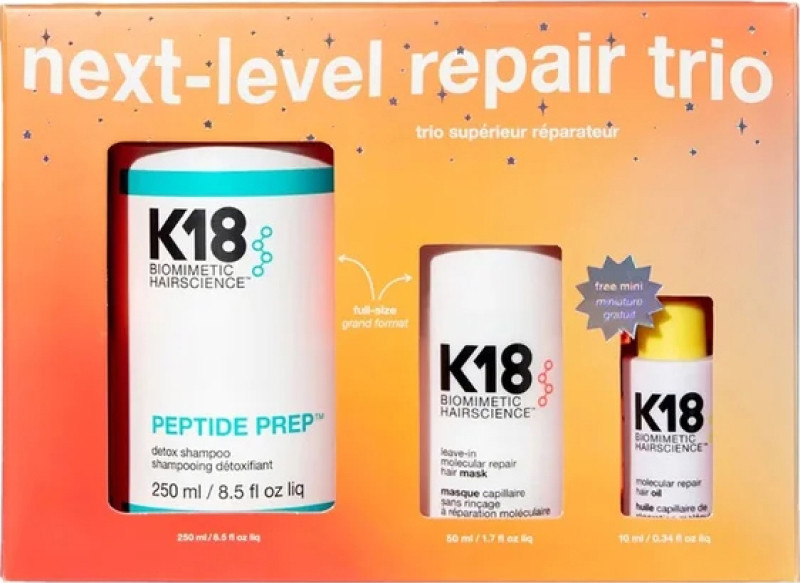 Набор подарочный "Трио для идеальных волос" Next Level Repair Trio K18, (250мл/50мл/10мл) на beauty-prof.com Фото 3 Набор подарочный "Трио для идеальных волос" Next Level Repair Trio K18, (250мл/50мл/10мл) Фото 3