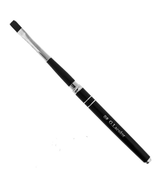 Пензлик для нарощування з чорною ручкою 8 G. Lacolor