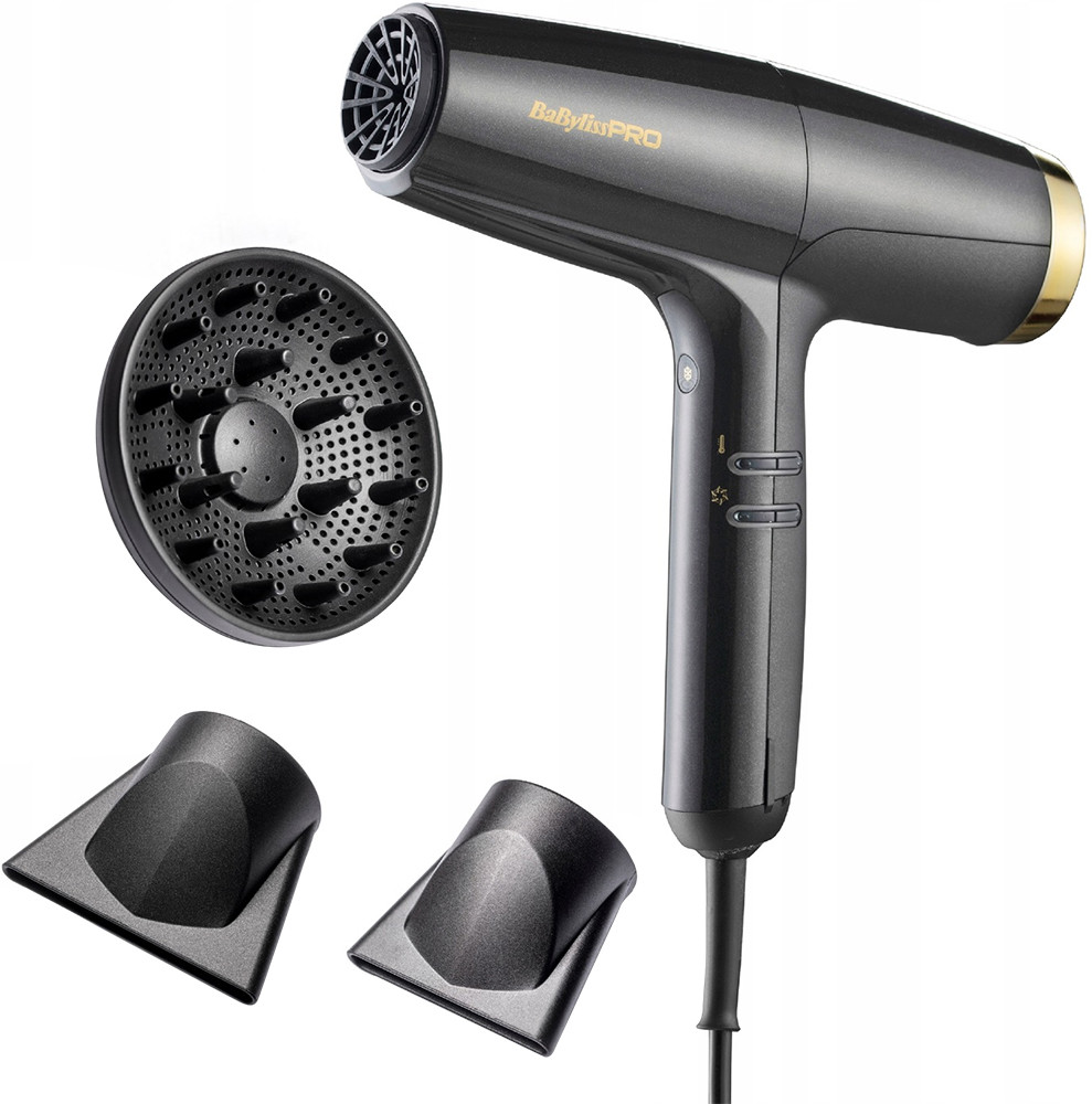 Фен для волос BaByliss PRO Falco Grey&Gold BAB8550E на beauty-prof.com Фото 2 Фен для волос BaByliss PRO Falco Grey&Gold BAB8550E Фото 2