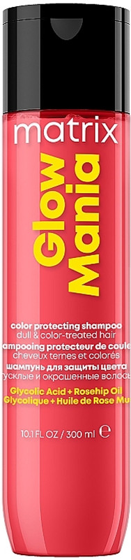 Шампунь профессиональный для защиты цвета и окрашенных волос Glow Mania Glazing Queen Matrix, 300 мл