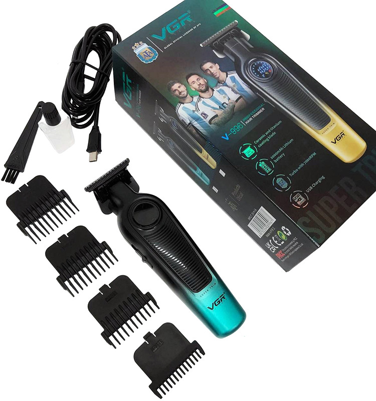Тример для стрижки (4 насадки) GREEN V-996 VGR на beauty-prof.com Фото 3 Тример для стрижки (4 насадки) GREEN V-996 VGR Фото 3