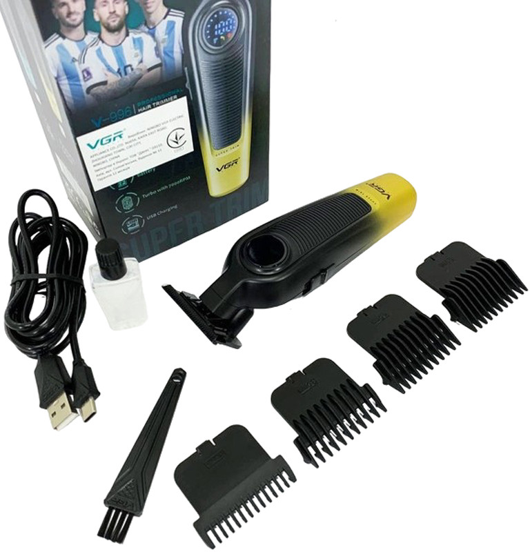 Тример для стрижки (4 насадки) YELLOW V-996 VGR на beauty-prof.com Фото 2 Тример для стрижки (4 насадки) YELLOW V-996 VGR Фото 2