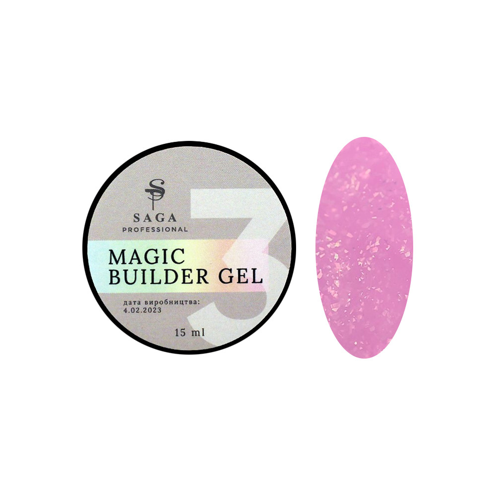 Будівельний гель Builder Gel Magic №3 Saga, 15 мл