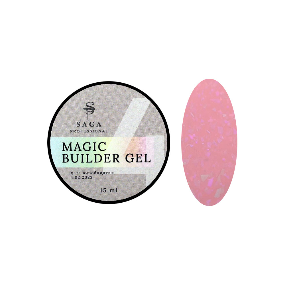Строительный гель Builder Gel Magic №4 Saga, 15 мл