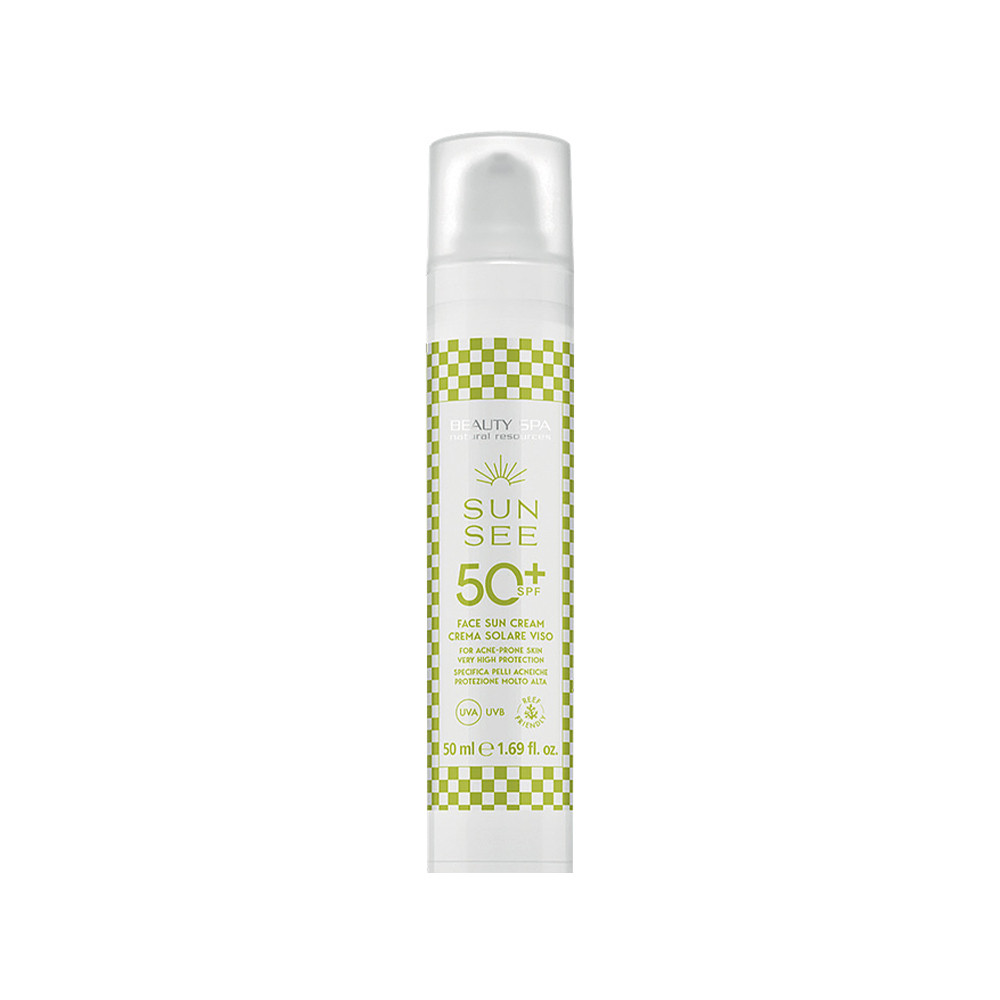 Сонцезахисний крем для жирної та комбінованої шкіри обличчя Sun See SPF 50 Beauty Spa, 50 мл