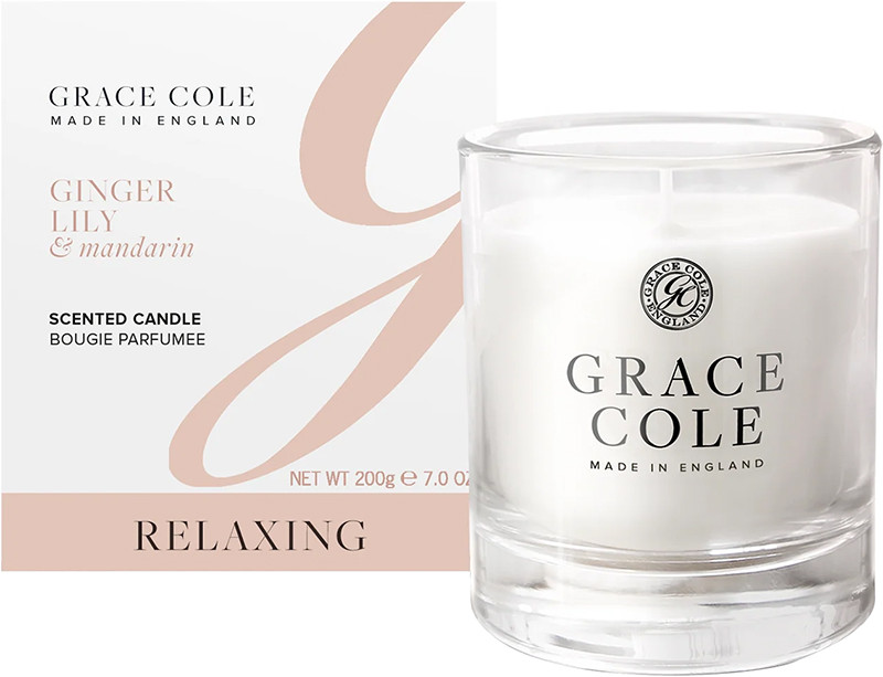 Свеча ароматизированная Ginger Lily & Mandarin Grace Cole, 200 г 