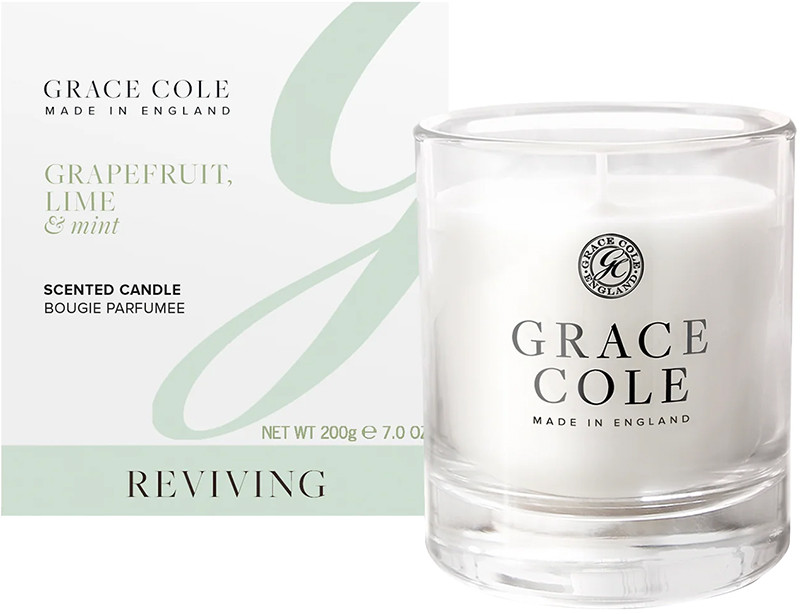 Свічка ароматизована Grapefruit Lime & Mint Grace Cole, 200 г 