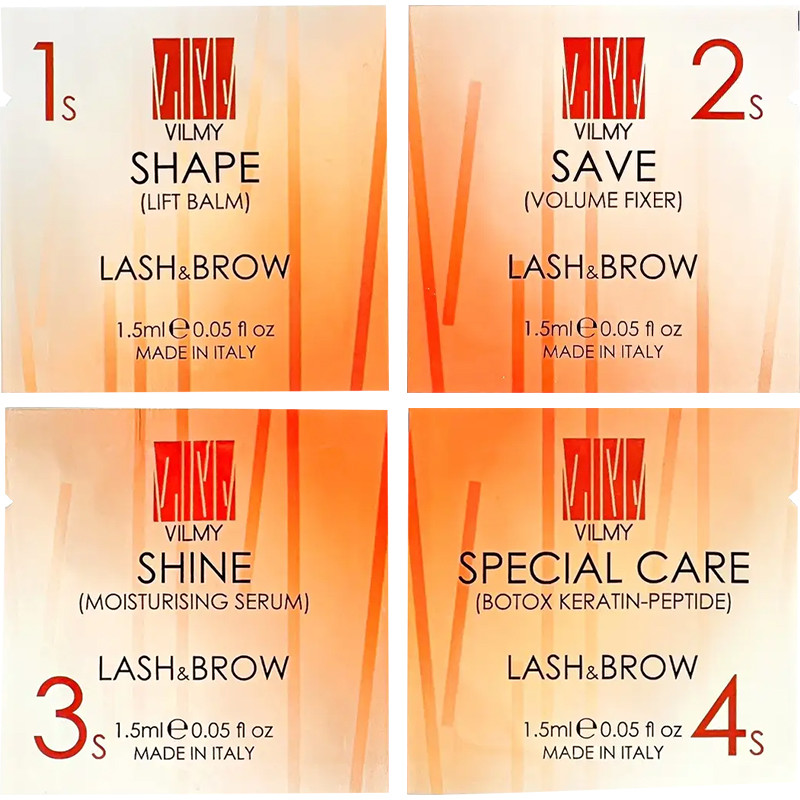 Набір для ламінування (SHAPE/ SAVE/SHINE/SPECIAL CARE) VILMY, 4*1,5 мл 