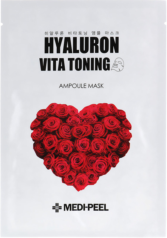 Тканевая маска для выравнивания тона кожи с пептидами MEDI-PEEL Hyaluron Vita Toning Ampoule Mask, 30 мл