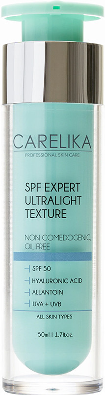 Крем солнцезащитный для лица со сверхлегкой текстурой SPF50 CARELIKA, 50 мл 