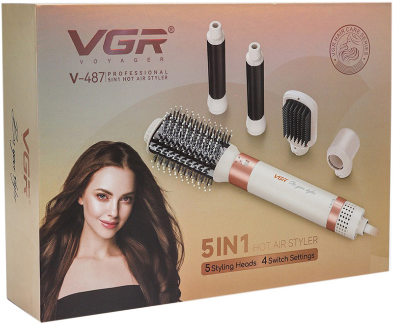 Фен-стайлер 5 в 1 (5 насадок) White V-487 VGR на beauty-prof.com Фото 3 Фен-стайлер 5 в 1 (5 насадок) White V-487 VGR Фото 3