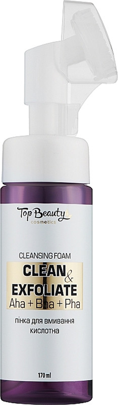 Пінка для вмивання кислотна з екстрактом чорниці Top Beauty, 170 мл